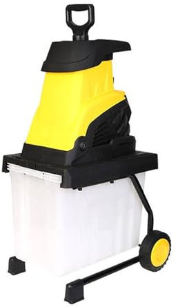 2500W Branch Shredder,4500r/min Garden Tree Wood Chipper,Electric Leaf Shredder,Multifunctional Branches Leaves Wood Crusher,Maximum Cutting Diameter: 45mm,with 45L Box,for Garden,50m