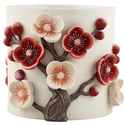 Nuyhadds Jardinière Faite À La Main - Pots Fabriqués À La Main, Vases Décoratifs en Fleurs De Prunier | Pots De Fleurs, Décoration De Table Intérieure Et Extérieure, Pot De Créatif De Grand Calibre