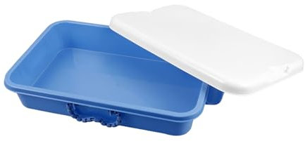 Sosoport Portable Plastic Sand Tray Lid Kids Indoor Outdoor Sandbox Storage Box Montessori Play Tray Toy Storage Chest for Classroom and Travel