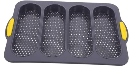 Warmhm Moule à Pain Français Silicone Antiadhésif Compartiments Plaque De Cuisson Pour Gâteau