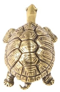 Türknauf aus Messing, Schildkröte, Vintage-Stil, antikes Messing, Küchenschrankgriffe (Stil 2)