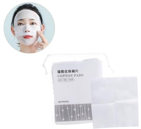 Homoyoyo Thin Stretchable Makeup Cotton Pads for Face Wet Compress and Facial Care, Soft Fashionable Cosmetic Pads for Women, Suitable for Hydropathic Skin Treatment