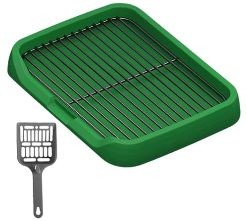 Harilla Toilette per Cani Orinatoio Portatile Vassoio di Addestramento Vaschetta Igienica in Materiale PP Robusto E Resistente all'Usura Include Paletta Adatt, Verde