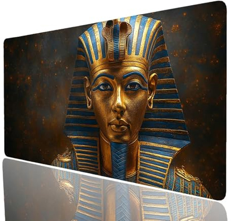 Egypte Tapis de Souris Pharaon Imperméable Tapis de Souris XXL 900x400x3mm, Gaming Mouse Pad Améliorer la Précision et la Vitesse, Mouse Pad pour Bureau Gamer Clavier sans Fil Pc Portable JXL-3250