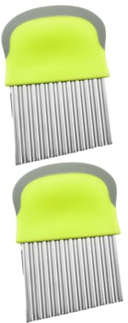 TOYANDONA 2 pièces Coupe Légumes Acier Inoxydable Outils Pratiques à Lames Ondulées pour Pommes de Terre et Fruits Découpe Vagues pour Frites et Tranches Créatives Usage Manuel Sécurisé et