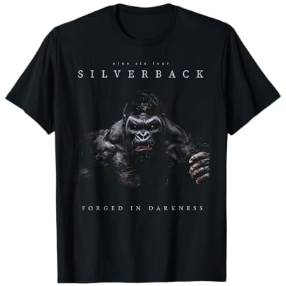 96.4% Silverback Gym Apparel, Body Building, Strongman, Goth T-Shirt