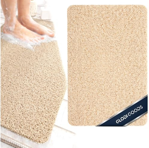 Duschmatte rutschfest – Antirutsch Badematte für Dusche & Badewanne – Wasserdurchlässige PVC (Beige, 40x60 cm)