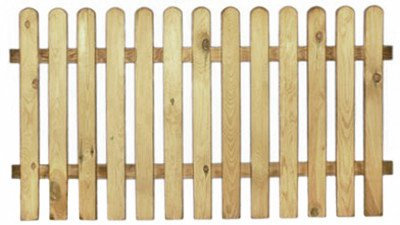 StaketenZaun 'Premium' 180x100/100cm - gerade – kdi / V2A Edelstahl Schrauben verschraubt - aus getrocknetem Holz glatt gehobelt – gerade Ausführung - kesseldruckimprägniert