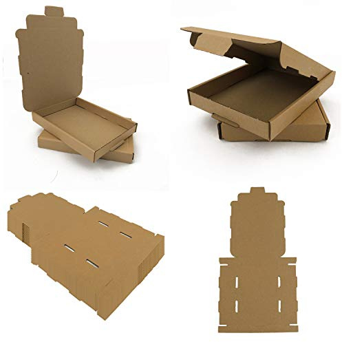 AKAR A6/C6 Pack of 50 Manilla Large Letter Box - Royal Mail Postal Boxes 112x163x20mm - Strong Cardboard Pip Boxes