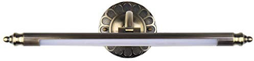 LANMOU LED Spiegellampe Retro Spiegelleuchte Einstellbar Antik Metall Schminklicht Vintage Spiegelbeleuchtung Badezimmer Spiegelschrank Schminktisch Spiegellicht Wandleuchte Kaltweiß Licht 71cm