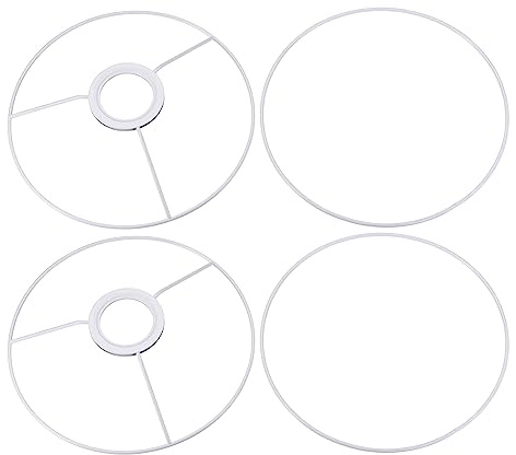 sourcing map 2 Set Lampenschirm Ring 200mm Durchm. Halter Rahmen Eisen | Für Lampenfassung