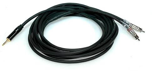DG Systems - Cavo professionale da MiniJack stereo a 2 RCA, connettori in metallo - Made in Italy (20 mt)