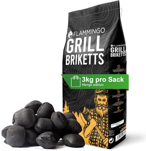 18 kg Grillbriketts (6 x 3 kg Säcke) Grillkohle Holzkohle Holzkohlebriketts Holzkohlegrill Grill