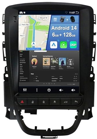 YUNTX [6GB+128GB] Android 14 2 Din Autoradio für Opel Excelle GT/XT Astra J(2006-2016)-[Integriertes CarPlay/Android Auto/DSP]-9.7'' 1280 * 600 HD IPS-Kamera+MIC-DAB/Lenkradsteuerung/MirrorLink