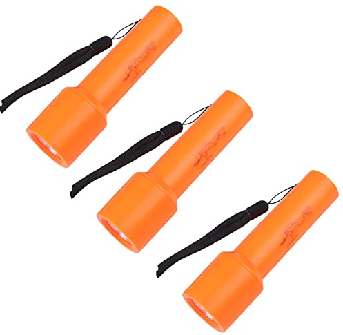 Bärbar LED dyklampa ficklampa ficklampa IPX8 vattentät 200 m räckvidd 10 m undervattensdykning fiske camping dykning lante (3-pack)