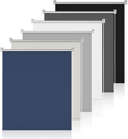 Verdunkelungsrollo ohne Bohren Klemmfix Dunkelblau B45 x H150cm-Stoffbreite 40cm Klemmrollos für Fenster ohne Bohren Fensterrollo innen ohne Bohren Sichtschutz