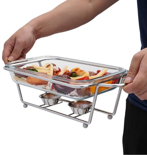 biniliubi Speisenwärmer mit professioneller Funktion, Chafing Dish Buffets, Besteck, Buffet, Heizung, Haushalt, Hotel, Zimmer, Restaurant, Isolierung, sicher, langlebig, für Hochzeiten, Bankette,