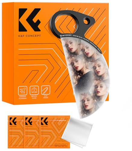 K&F CONCEPT 79mm Handheld Halbkreis Kaleidoscope Filter | Halbkreisprisma,Spezielle Effektfilter aus optischem Glas für für Handys und Kameras, Nano-Basic, FE111