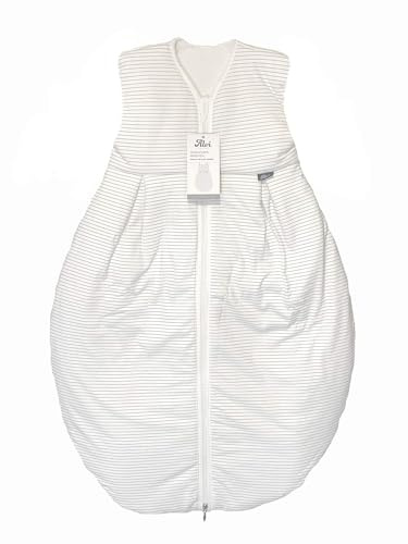 Alvi Kugelschlafsack Mäxchen light Baby-Schlafsack & Löffel DeinKinderland| Sommer-Schlafsack | atmungsaktiv | TOG 0,5 | (Traumstreifen, 70 cm)