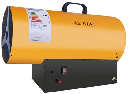 SIAL 50kW Heizkanone Gasheizgebläse Gasheizer Heißluftgebläse Bauheizer Bautrockner Heizgerät Heizstrahler Mit Überhitzungsschutz