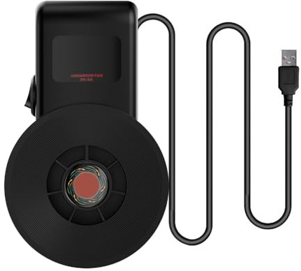 DONGKER USB akvariekylare, väggmonterad akvariumfläkt 2 vindhastigheter justerbar kylare med 45° vidvinkel vind, lågt ljud för 150 L, upp till 8 mm tjock sötvatten-/saltvattens-behållare