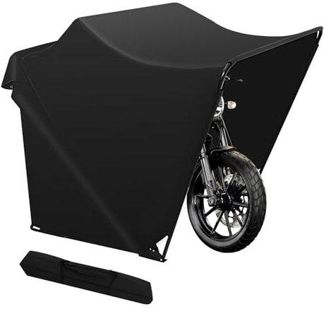 OUBUBY Motorrad Zelt Garage, Universal Faltzelt Wasserdicht Zeltgarage, wasserdichte Garage Zelt Carport, Motorradgarage mit Tasche, Abdeckung Motorradabdeckung Abdeckplanen Zubehör
