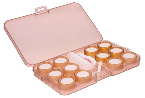 PACKOVE Contacto Compacto Lentes Unidades de Transparente 6 Estuche para y Organizador Plástico Resistente Portátil Cuidado Visual para Viaje Uso Diario Mujer