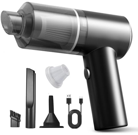 Handheld Vacuum Cordless Handheld Vacuum Cleaner Car Vacuum Cleaner Powerful Suction Portable Lightweight Small Vacuum Cleaners with Large-Capacity Battery for Home Car Carpet Pet Hair Cleaning
