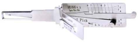 TPM Go HU66 v3 2-in-1-Schlüsselwerkzeug, Autoschlüsselleser, Dietrich-Decoder für Auto, Silber