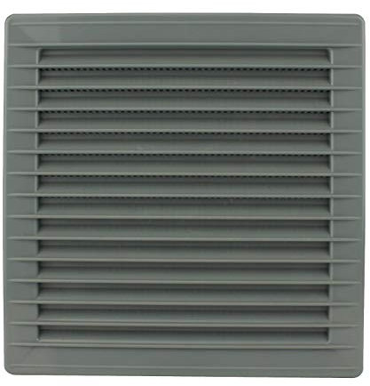 Lüftungsgitter eckig 170 x 170 mm Ø 100 mm grau