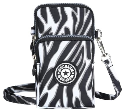 Best World 4 Yu Lightweight Nylon Crossbody Bag Cellphone Wallet for Women Girls Mini Shoulder Purse, Small Bag for Dog Walking with Long Strap