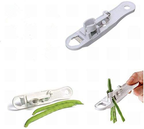 AKAMAS style français éplucheur de haricots verts, haricot vert légume coureur trancheur cutter Stringer Remover Peeler, haricots coupés avec facilité haricots verts frais en une action rapide,1pcs