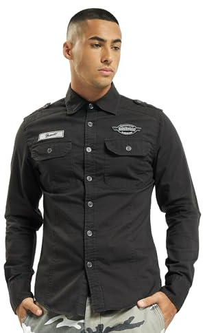 Brandit Luis Vintage Shirt Long Sleeve, color: black, size: 3XL