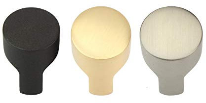 Natural Goods Berlin, pomelli per mobili in metallo, rotondi, per porte, armadi, comò, credenze, credenze, cucina, cassetti, pomelli da parete, moderni ganci a sfera (2, nero)