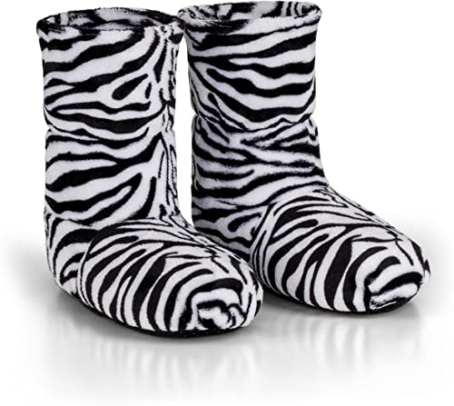 normani® Körnerpantoffeln - Hausschuhe für die Mikrowelle - Hausstiefel mit Leinsamenfüllung - extra hoher Schaft