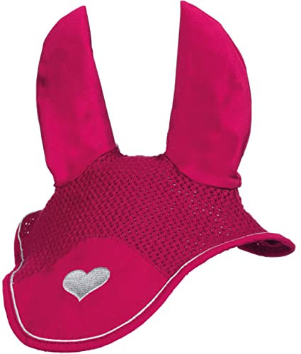 HKM Sweet Valentine Fliegenhaube 3971 Pink/Silber Vollblut