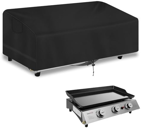 YMPPMKN Housse de Protection pour Plancha Tissu Oxford 600D Robuste avec Boucles et Cordon de Serrage, imperméable, Coupe-Vent, résistant aux UV Housse pour Plancha Exterieur - Noir (60 * 45 * 25cm)