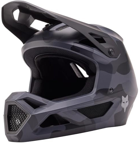 Fox Racing RAMPAGE CAMO CE/CPSC – MTB helmet – lightweight ABS shell – 360° ventilation – MIPS technology – adjustable visor – GoPro mount – Black Camo, size: M