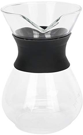 SEAFRONT Caffettiera pour over con Caffettiera, Set per Caffettiera Manuale con Filtro per Caffettiera pour over, Caffettiera in Vetro Riutilizzabile (400ml)
