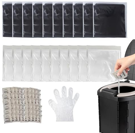 Reise-Urinbeutel-Set, tragbares Urin-Entlastungsset, Anti-Geruchs-Urinbeutel, Urinbeutel für Camping, Reise-Urin-Kit, auslaufsicherer Urinbeutel, Gerinnungsmittel-Urinbeutel, Wandern