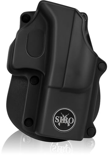 Sibo - Waffenholster - Pistolenholster Kompatibel mit G-17/22/31/34/35 - Taktisches Holster Schwarz aus Polymer - OWB Gürtelholster - Gun Holster (Holster ohne Öffnung)