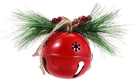 ULTECHNOVO Campanas del Árbol De Navidad Rojo Decoración Navideña Tema Elegante Colgante De Campana DIY para Fiesta De Papá Noel