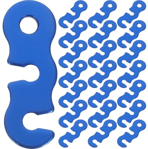 Toyvian 40 Pezzi Tenditori per Corda in Lega di Alluminio S Regolatori di Tensione per Tiranti da Campeggio Accessori Resistenti al Vento per Tende e Gazebo Outdoor