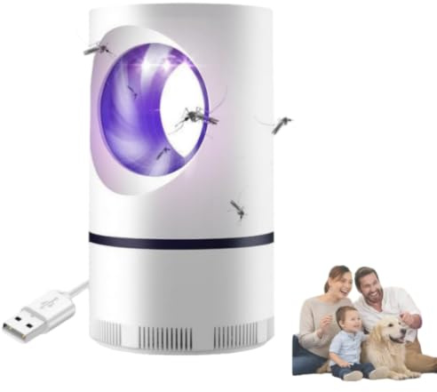 Zapper Tak Piège Anti-Insectes Électrique USB, Anti Moustique Interieur, LED Attrape Aspirateur Lampe Silencieuse, Efficace, Sûr, pour Chambre, Salon, Bureau (1 pièce)