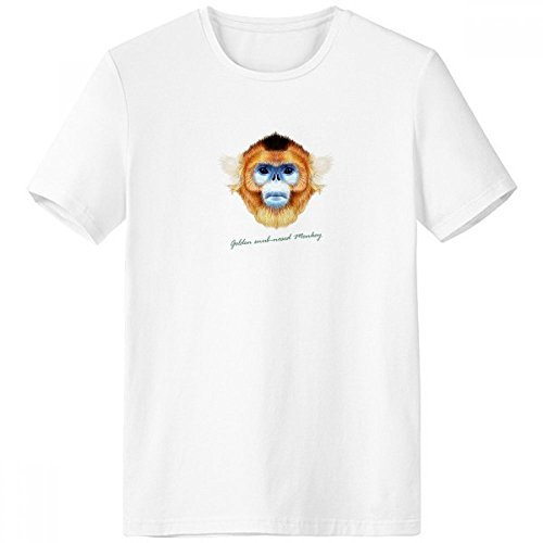 DIYthinker Golden Brüskierung-nosed Monkey Tier Rundhals Weißer T-Shirt Frühlings-Sommer-Tagless Comfort Sport-T-Shirts Geschenk - Multi - XX-Large Mehrfarbig
