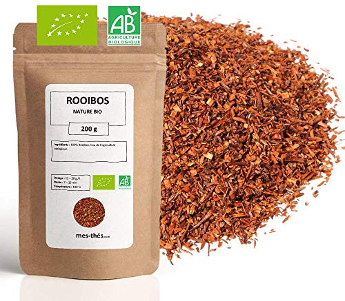 Rooibos Bio Nature - 200g (80 tasses) - Thé en vrac 100% Agriculture Biologique - Mes-Thés