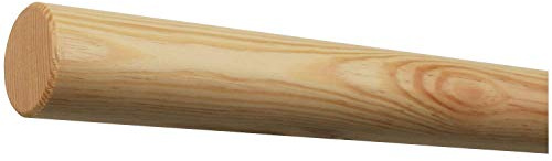 TIBU Kiefer Holz Handlauf Geländer 30-500cm Wandhandlauf Wand Treppe, Länge 2500 mm / 250 cm / 2,5 m und Endstück gefast