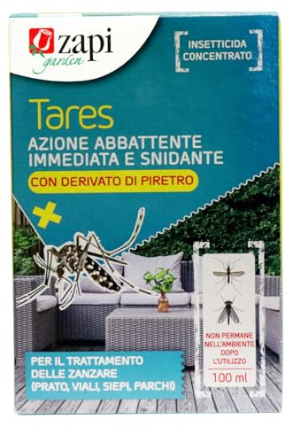 ZAPI Garden Zanzare Piretro Concentrato - Insetticida per Zanzare, Insetticida Concentrato Contro Zanzare, Insetticida Anti Zanzare, Insetticida Esterno Giardino, 100ml