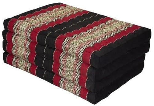 Fine Asianliving Thaimatte Faltbar Kapokfüllung 80x200cm XXXL Thai Kissen Meditation Matte Matratze Kapok 301-O01
