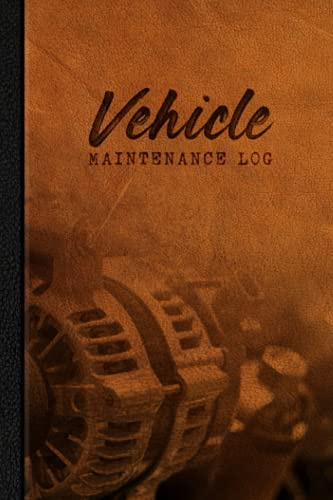Vehicle Maintenance Log | Brown Leather Pattern | 6x9 | 100 Pages: Keep Record of Multiple Vehicle Service and Repair - For Cars, Trucks, RVs, Campers, Motorcycles, Boats and more